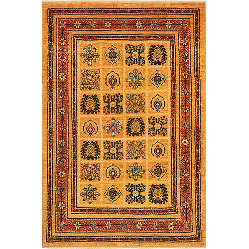 Vidal Tapis de laine 153x109 orange Kashkuli