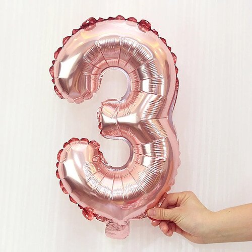 Wewoo Décorations de Fête 5 PCS 16 pouces Nombre Ballons En Aluminium Joyeux Anniversaire De Mariage