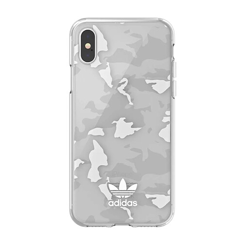 Adidas Coque de Protection pour iPhone X et XS Originals Camo Trefoil Blanc