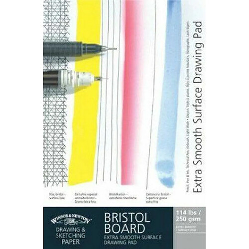 Winsor & Newton Bloc de carton bristol à dessin extra lisse A3