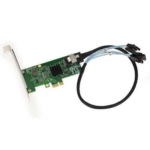 Kalea-Informatique Carte PCIe 2.0 1x 4 PORTS SATA 3 6G - CHIPSET MARVELL 88SE9230 - RAID - High et Low Profile