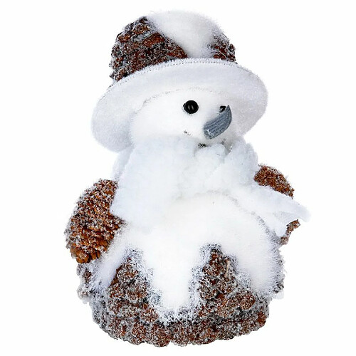 Bonhomme de Neige Déco Glacé 29cm Blanc