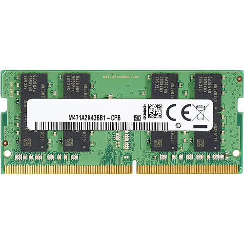 HP 8GB DDR4-3200 SODIMM PROMO HP - DDR4 - module - 8 Go - SO DIMM 260 broches - 3200 MHz / PC4-25600 - 1.2 V - mémoire sans tampon - non ECC - promo - pour Elite Slice G2 (SODIMM), EliteDesk 705 G5 (SODIMM), EliteOne 800 G5 , 800 G6, 800 G8, ProDesk 400 G