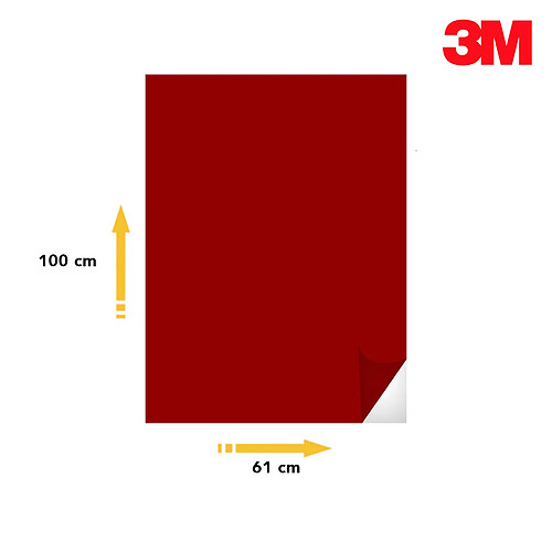 Film adhésif 3M SC50 longue durée Série 50 Rouge Foncé SC50-485 100x61cm