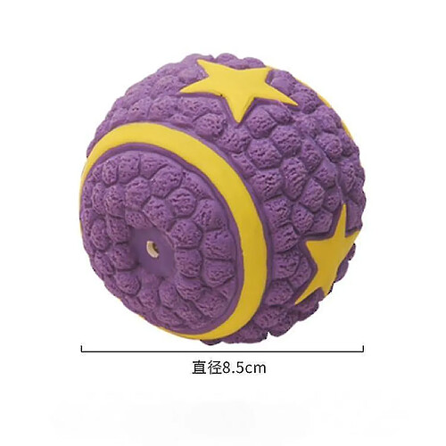 Jouets Explosifs pour Chien en Latex Rugby Tennis Balle de Morsure Sonore Jouets pour Chien (Balle quatre étoiles (grande)) J922-353