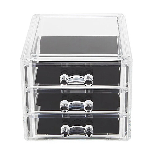 Universal Home Bureau Organisateur Commode Acrylique 3 Tiroirs Bijoux Cosmétiques Bijoux Boîte à cosmétiques en plastique transparent Bijoux | Boîte à rangement