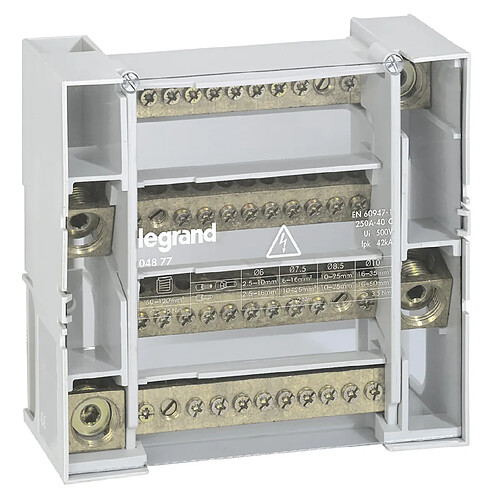 Legrand répartiteur modulaire 250a 4 poles 9 modules