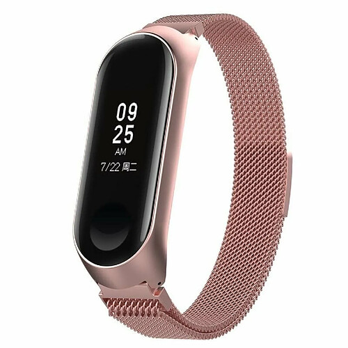 PHONECARE Bracelet Milanese Loop Fermoir Magnétique pour Amazfit Band 5 - Rose