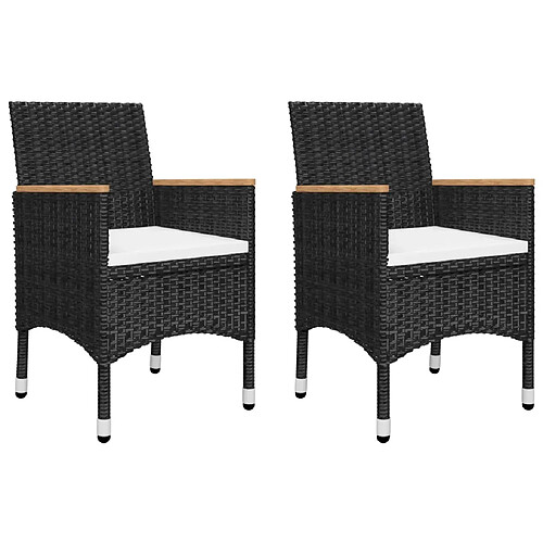 Maison Chic Ensemble de salle à manger de jardin 5 pcs,Table et chaises d'extérieur Noir -GKD377850