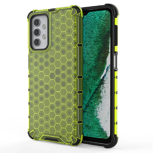 Ozzzo honeycomb coque armor cover avec tpu bumper pour samsung galaxy a32 5g green