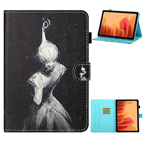 Etui en PU impression de motifs avec support fille pour votre Samsung Galaxy Tab A7 10.4 (2020) T500/T505