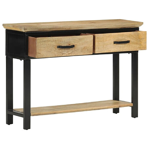 Maison Chic Table console | Meuble d'entrée | Table d'appoint 110x30x75 cm bois de manguier massif brut -GKD72847