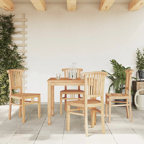 Salle à dîner de jardin 5 pcs,Table et chaise à manger Bois de teck massif -MN66513