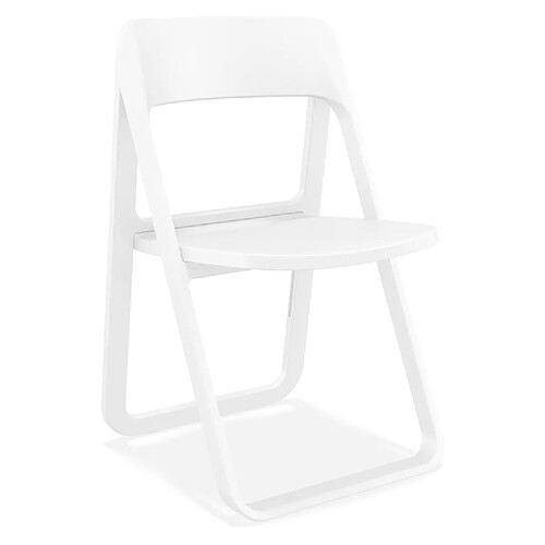 Alterego Chaise pliable intérieur / extérieur 'SLAG' en matière plastique blanche