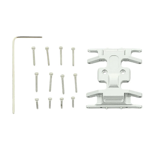 Base De Montage De Châssis De Boîte De Vitesses Moyenne Pour Pièces De Voiture Axial SCX24 90081 RC Argent