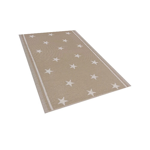 Beliani Tapis extérieur au motif étoilé beige 120 x 180 cm LATUR