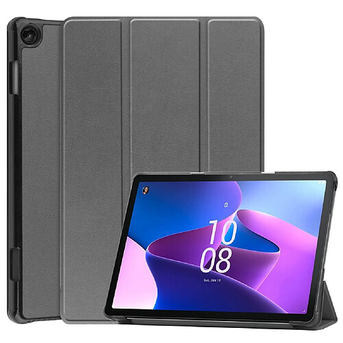 Etui en PU fonction d'éveil/veille automatique avec support pour votre Lenovo Tab M10 (Gen 3) - gris