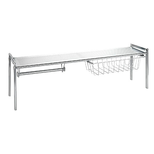 WENKO Etagère d'évier simple en métal chromé L.93cm - Argent