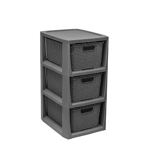 Etagere avec 3 paniers BranQ anthracite de très haute qualité