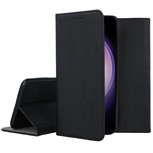 Htdmobiles Housse pour Samsung Galaxy S23 FE 5G - etui coque pochette portefeuille + verre trempe - NOIR MAGNET