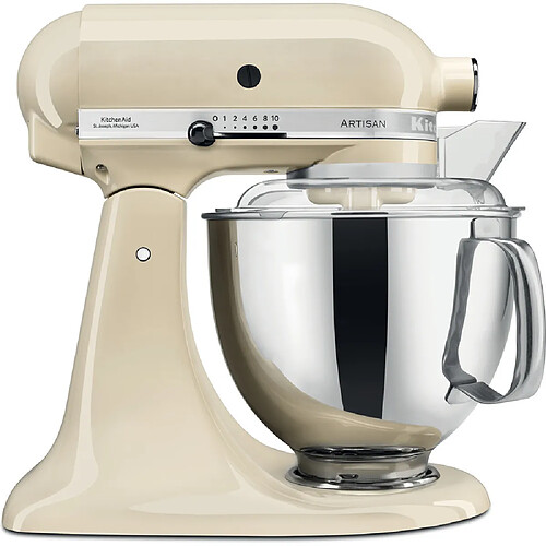 Kitchenaid robot multifonction de 4,8L 300W crème argent