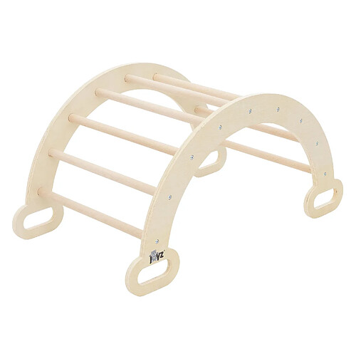 Arc à grimper pour enfants 89x52x45,5 cm Naturel en bois Joyz