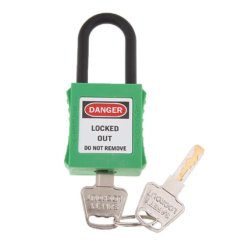 PL38-KD Cadenas De Verrouillage De Sécurité Incurvé PVC 38 Mm Vert