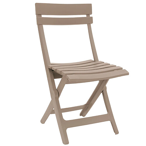 GrosFillex Chaise de Jardin Miami Pliante Lin Gris