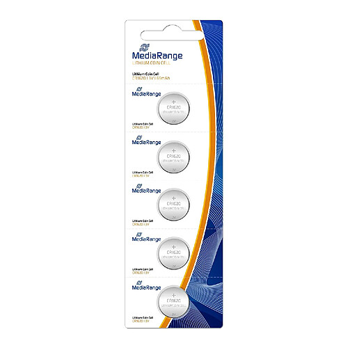 Pack de 10 piles format bouton Mediarange CR1620 3V