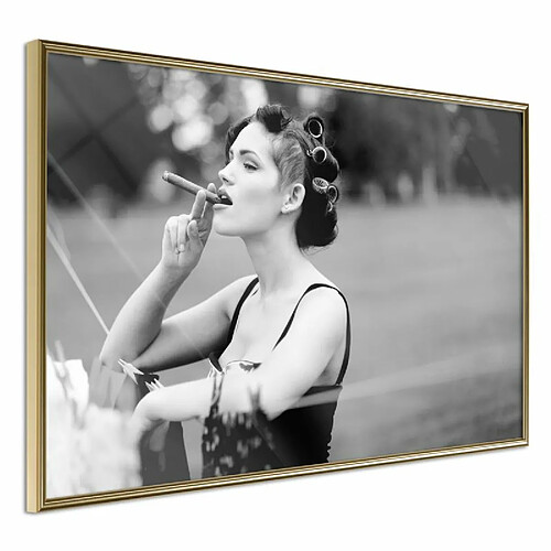 Paris Prix Affiche Murale Encadrée Smoking Harms Your Health 45 x 30 cm Or