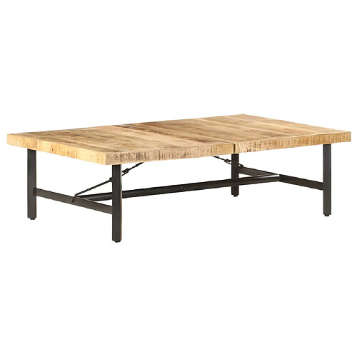 vidaXL Table basse 142x90x42 cm Bois de manguier massif