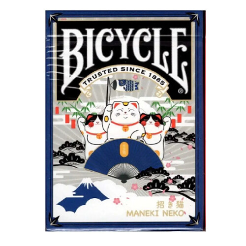 Universal Vélo Neko Poker Lucky Cat Deck Poker Magic Trucs Accessoires Magicien(Bleu)