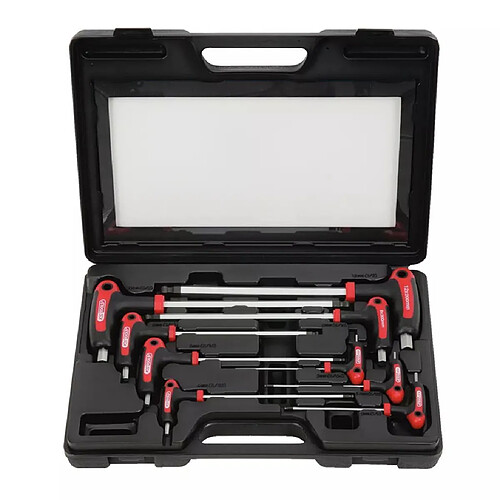 KS Tools Coffret de 9 Clés mâles 6 pans à tête sphérique Poignée T