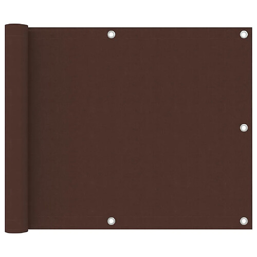 vidaXL Écran de balcon Marron 75x600 cm Tissu Oxford