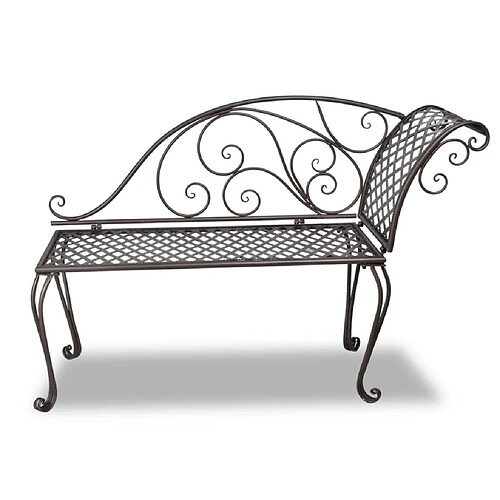 Helloshop26 Chaise longue de jardin - Marron antique