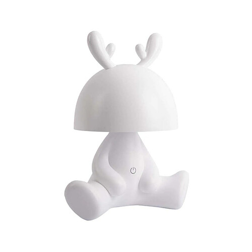 LEITMOTIV Lampe à poser en plastique LED Deer blanc.