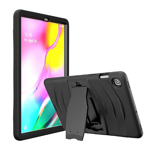 Coque en TPU + Silicone hybride antichoc avec béquille et fente pour stylo noir pour votre Samsung Galaxy Tab S5e SM-T720