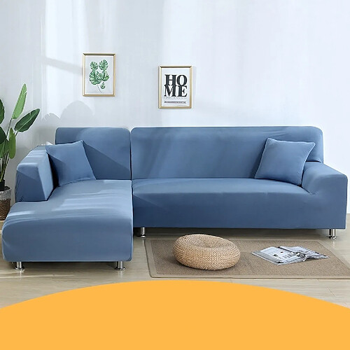 Wewoo Housse de canapé tout compris Universal Set Sofa Full Cover Add One Piece of Pillow CaseSize Three Seater 190-230cm Grayish Blue