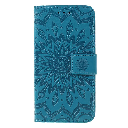 Etui en PU tournesol bleu avec support pour votre Xiaomi Redmi Go