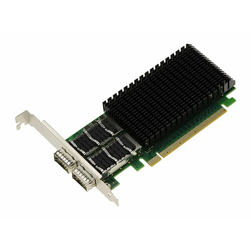 Kalea-Informatique Carte réseau PCIe pour serveur ou PC Dual 100G QSFP28 2 ports. Chipset Mellanox ConnectX 4