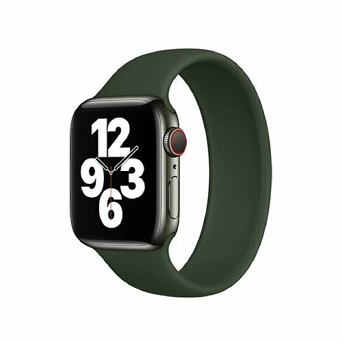 PHONECARE Bracelet Solo SiliconSense pour Apple Watch Edition Series 7 - 41mm (Poignet:142-158mm) - Vert Foncé