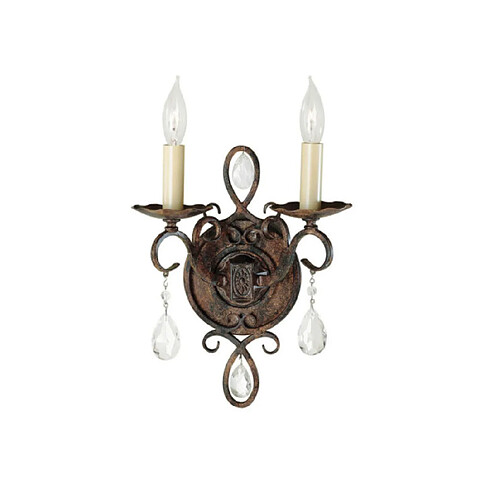 Elstead Lighting Applique murale Feiss Cristal,Acier Moka Bronze