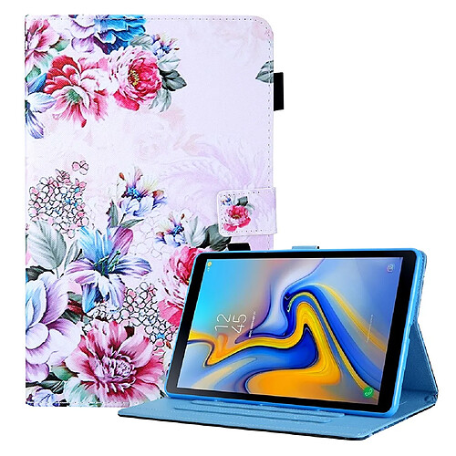 Etui en PU Titulaire de la carte d'impression de motifs antichoc fleur colorée pour votre Samsung Galaxy Tab A7 Lite 8.7 (2021) T220/T225