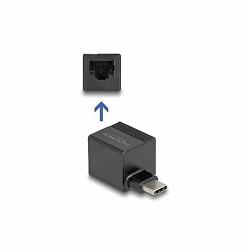 Adaptateur USB vers RJ45 DELOCK 66462 Gigabit Ethernet Noir