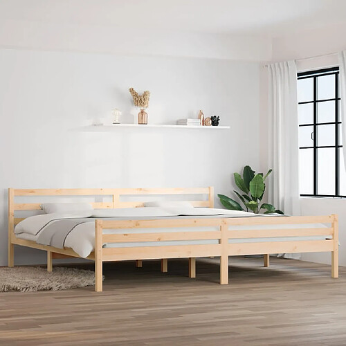 vidaXL Cadre de lit sans matelas bois massif 180x200 cm