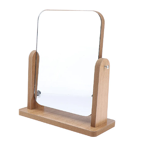 Style de miroir cosmétique de cadre de chambre à coucher en bois de cadre de miroir de vanité de maquillage de partie supérieure du comptoir pliable