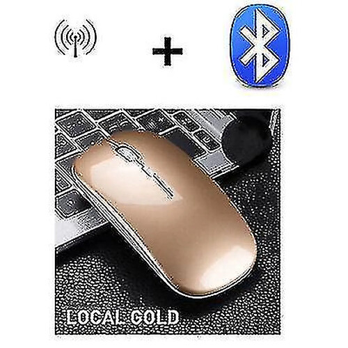 Universal 2,4 g à haute vitesse à grande vitesse ultra-mince silencieuse Bluetooth 5.0 Charge à double mode Mousegolden Silencieux