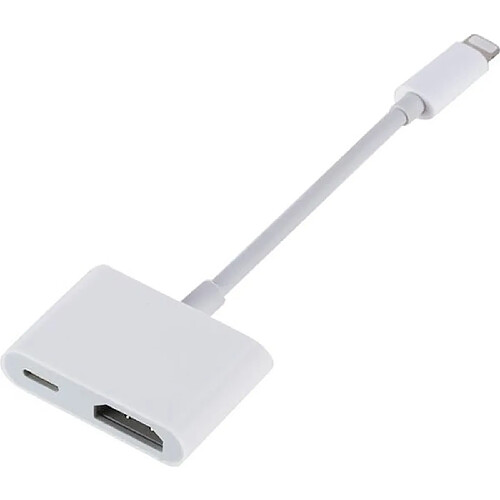 2 en 1 Adaptateur de câble HDMI Lightning vers AV TV numérique pour Apple iPhone 7, Plus, 6S, iPad