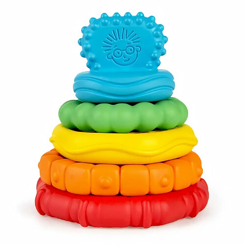 Baby Einstein Stack & Teethe Lot de 5 jouets de dentition multi-texturés faciles à saisir, à partir de 3 mois