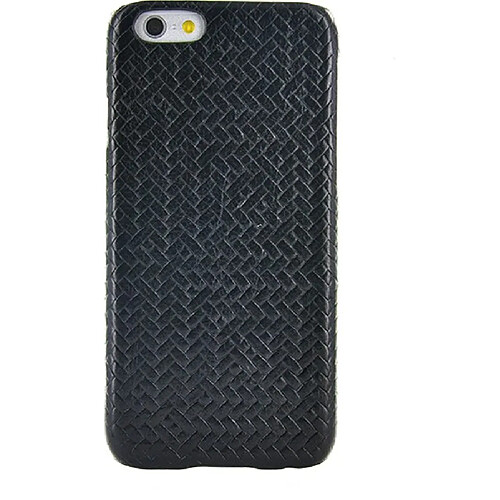 BBC Coque rigide noire en cuir tressé pour Apple iPhone 6